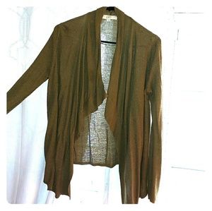 Loft Asymmetrical Open Cardigan Sweater